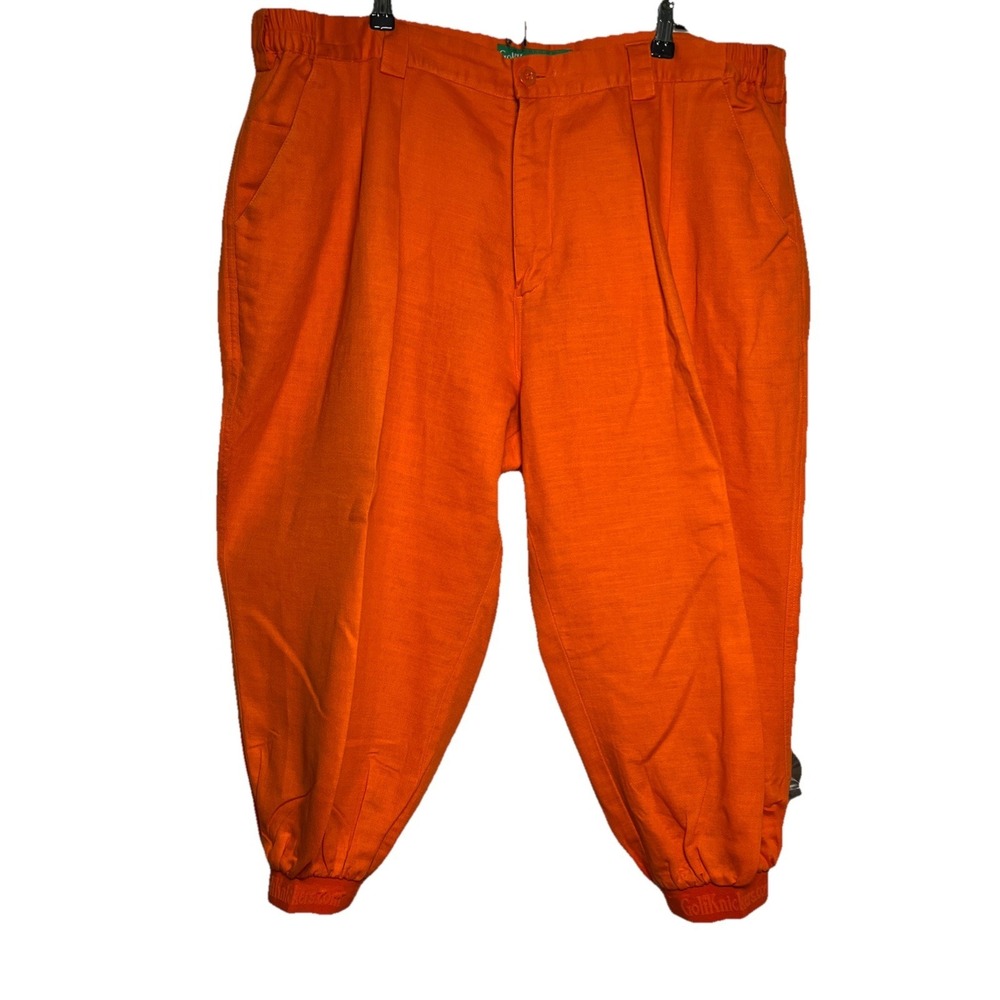 GolfKnickers.com Mens‎ Size 44 Orange Pants Classic Golf Cotton Blend Retro